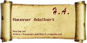 Hausner Adalbert névjegykártya