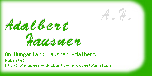 adalbert hausner business card